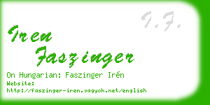 iren faszinger business card